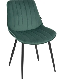 Set di 2 sedie da pranzo DUBROVNIK Velluto Verde smeraldo