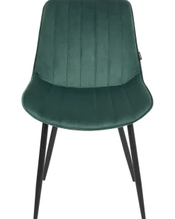 Set di 2 sedie da pranzo DUBROVNIK Velluto Verde smeraldo
