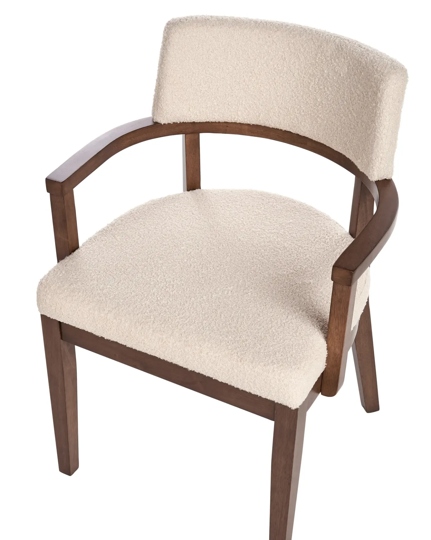 Set di 2 sedie da pranzo DALBO Bouclé Marrone/Beige chiaro