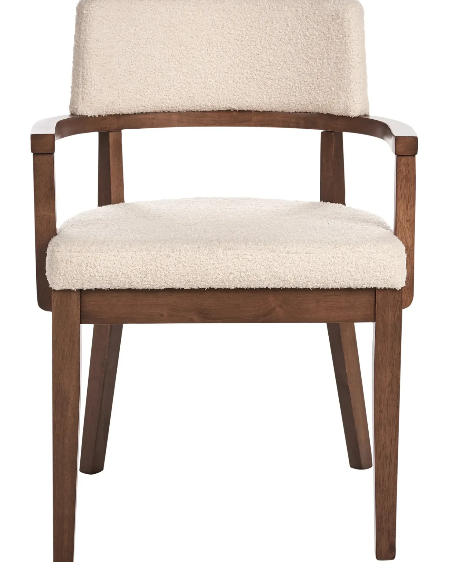 Set di 2 sedie da pranzo DALBO Bouclé Marrone/Beige chiaro