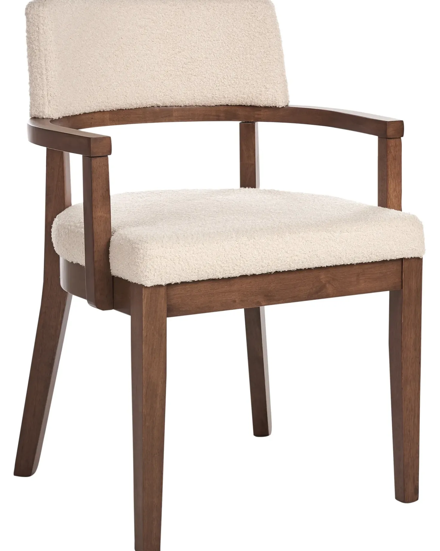 Set di 2 sedie da pranzo DALBO Bouclé Marrone/Beige chiaro