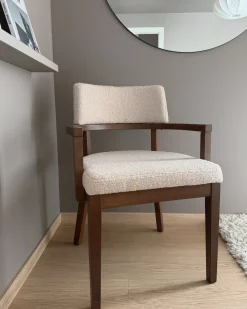 Set di 2 sedie da pranzo DALBO Bouclé Marrone/Beige chiaro