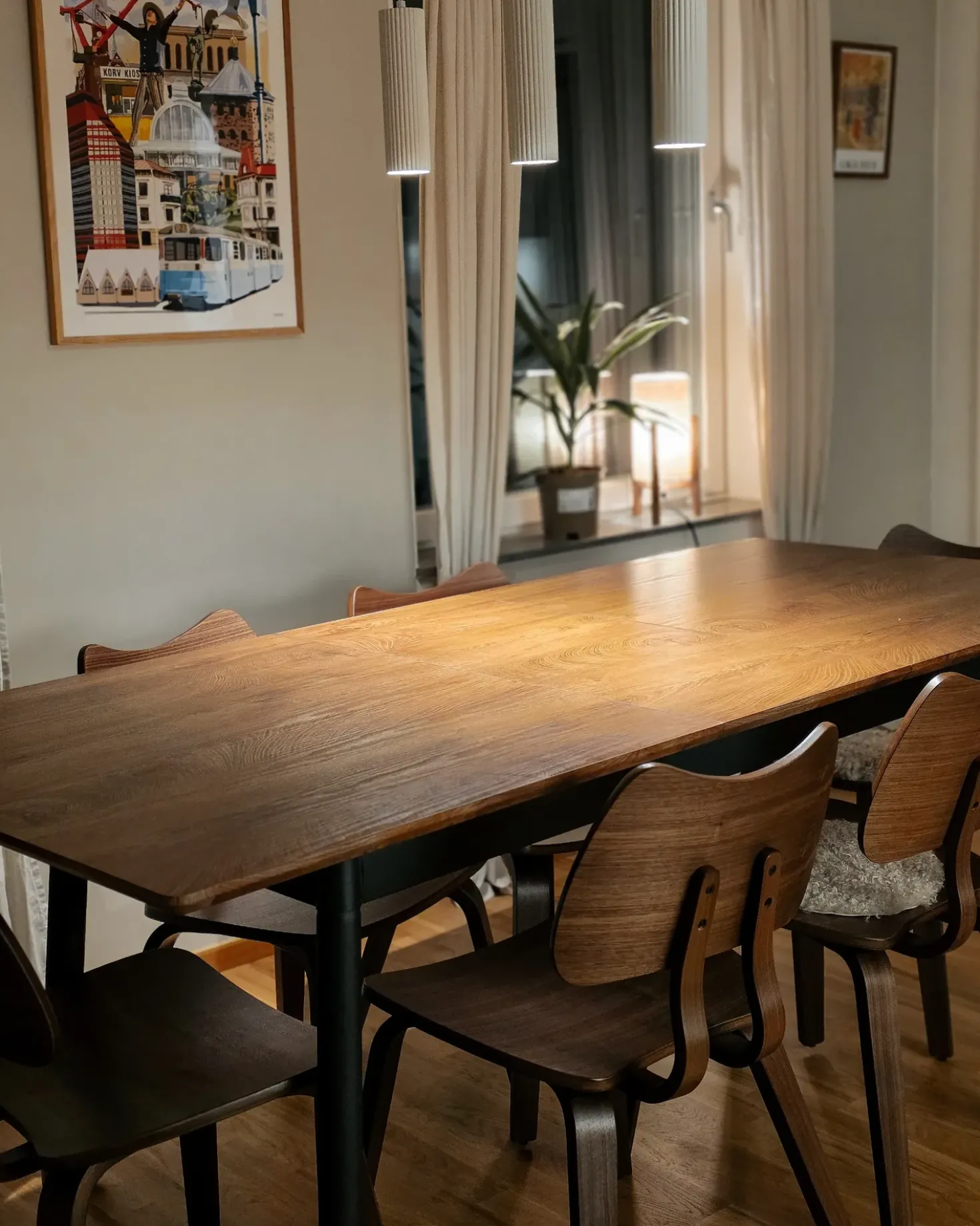 Set di 2 sedie da pranzo DIANA Legno Marrone