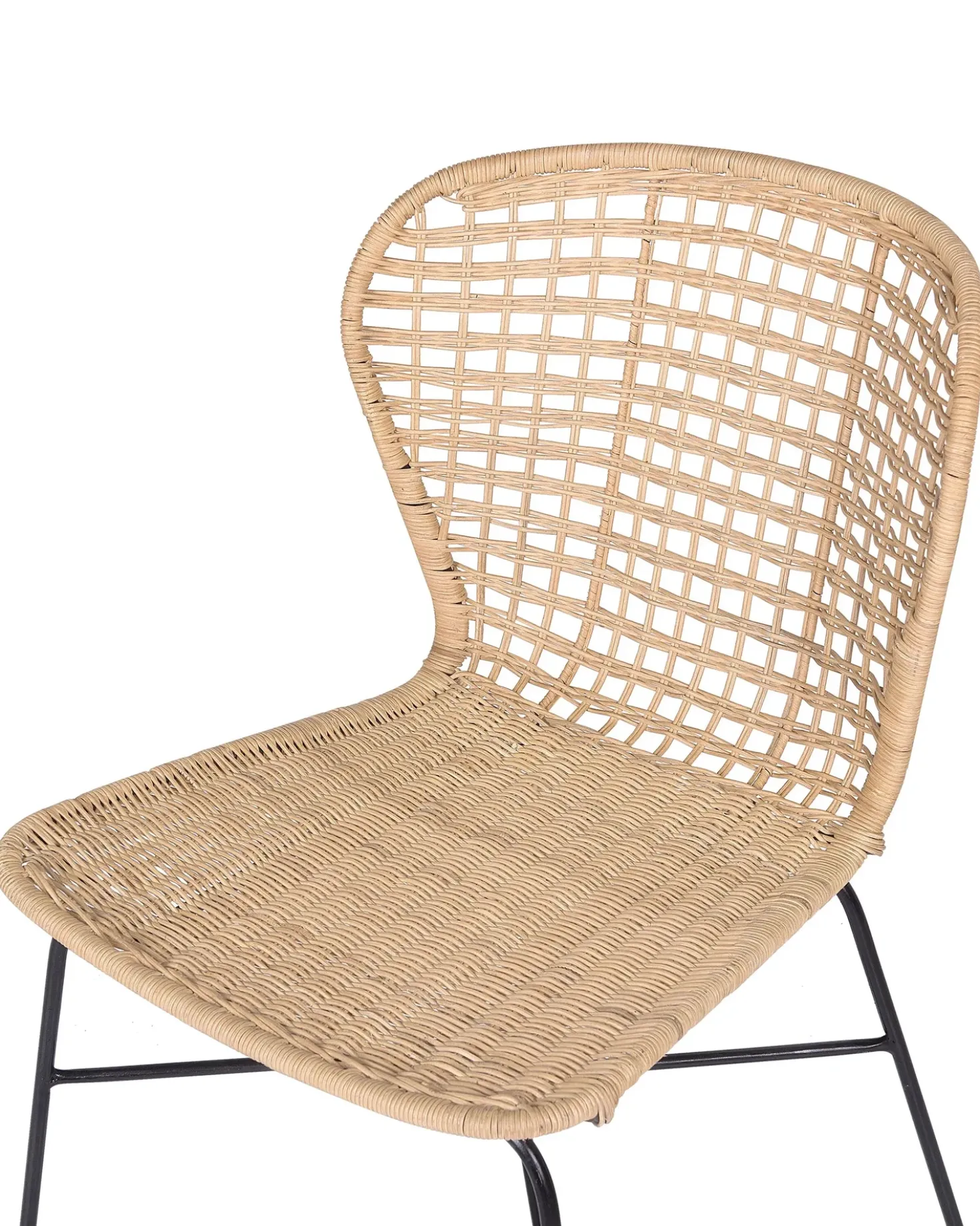 Set di 2 sedie da pranzo ELFROS Rattan Naturale
