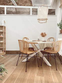 Set di 2 sedie da pranzo ELFROS Rattan Naturale