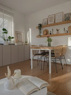 Set di 2 sedie da pranzo ELFROS Rattan Naturale