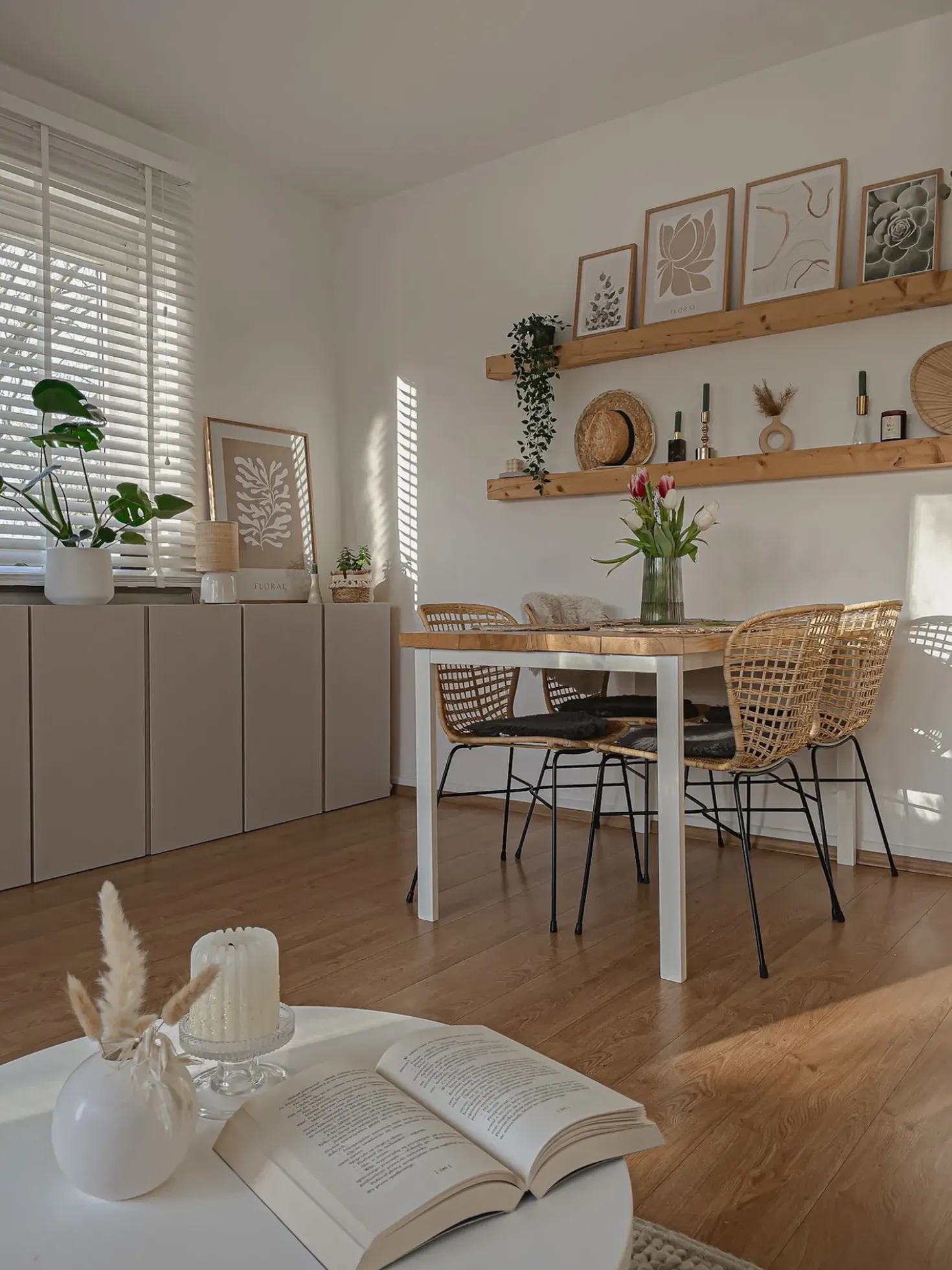 Set di 2 sedie da pranzo ELFROS Rattan Naturale