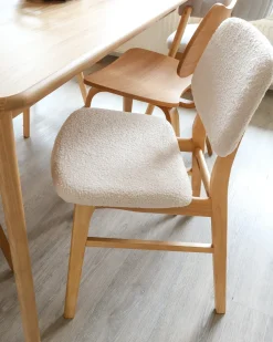 Set di 2 sedie da pranzo ELAINE Bouclé Marrone chiaro/Beige