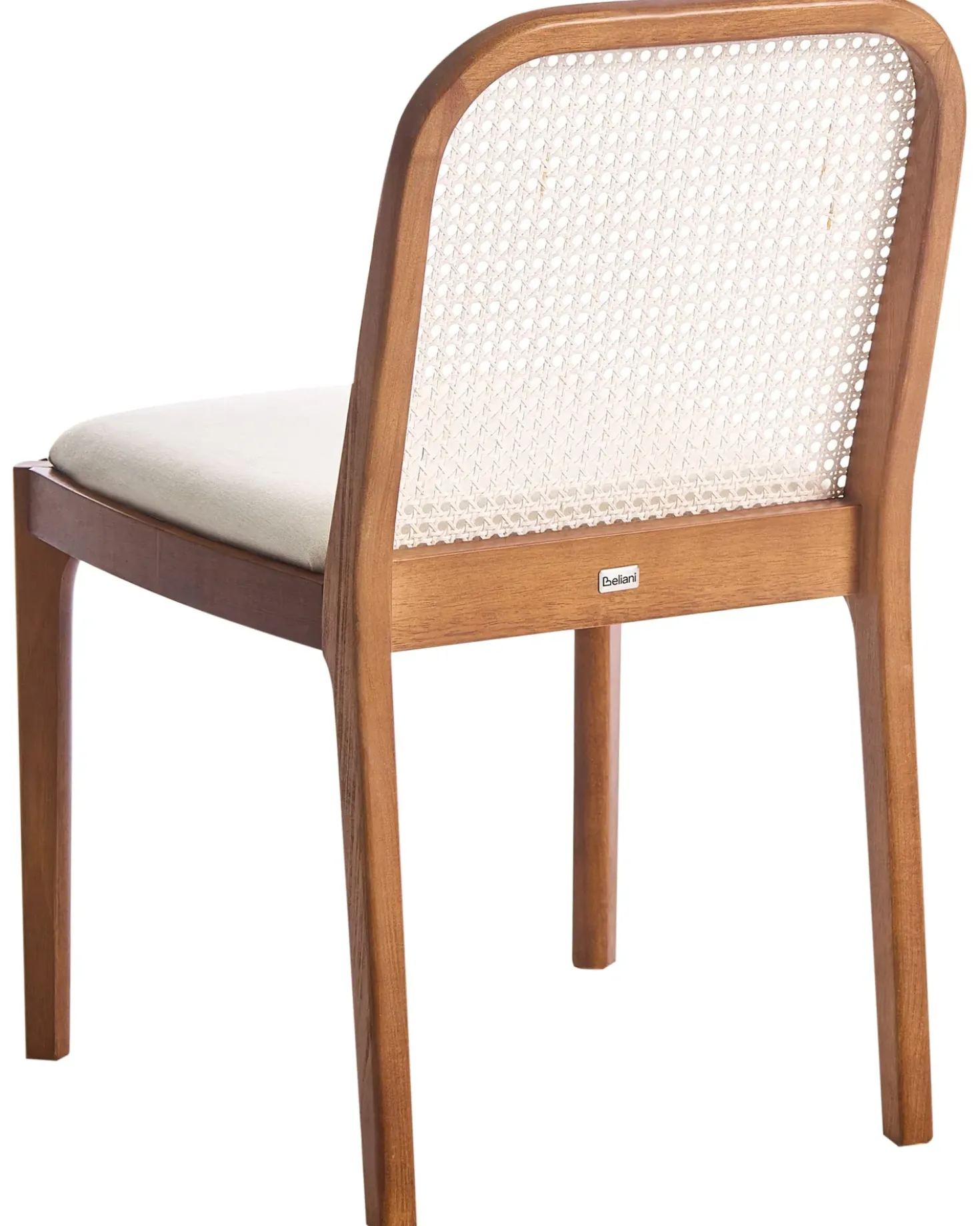 Set di 2 sedie da pranzo EDINA Tessuto Marrone/Beige