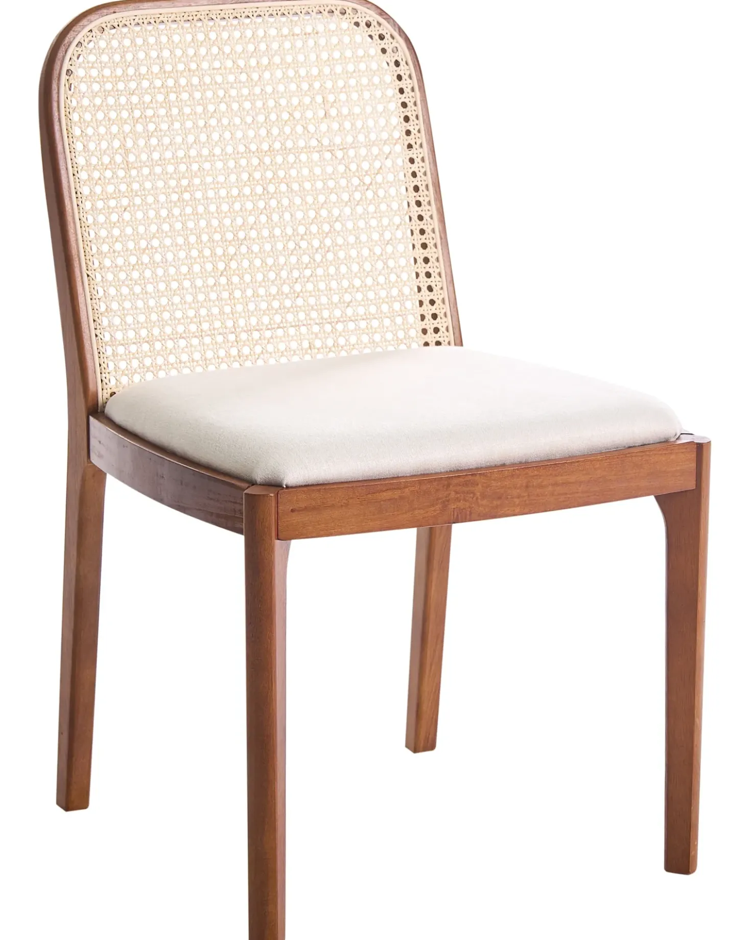 Set di 2 sedie da pranzo EDINA Tessuto Marrone/Beige