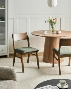 Set di 2 sedie da pranzo ENOLA Legno Verde scuro/Marrone