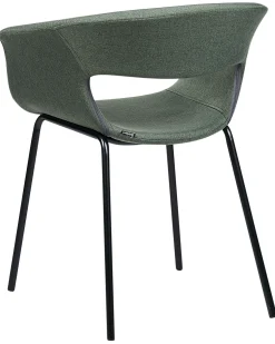Set di 2 sedie da pranzo ELMA Tessuto Verde scuro