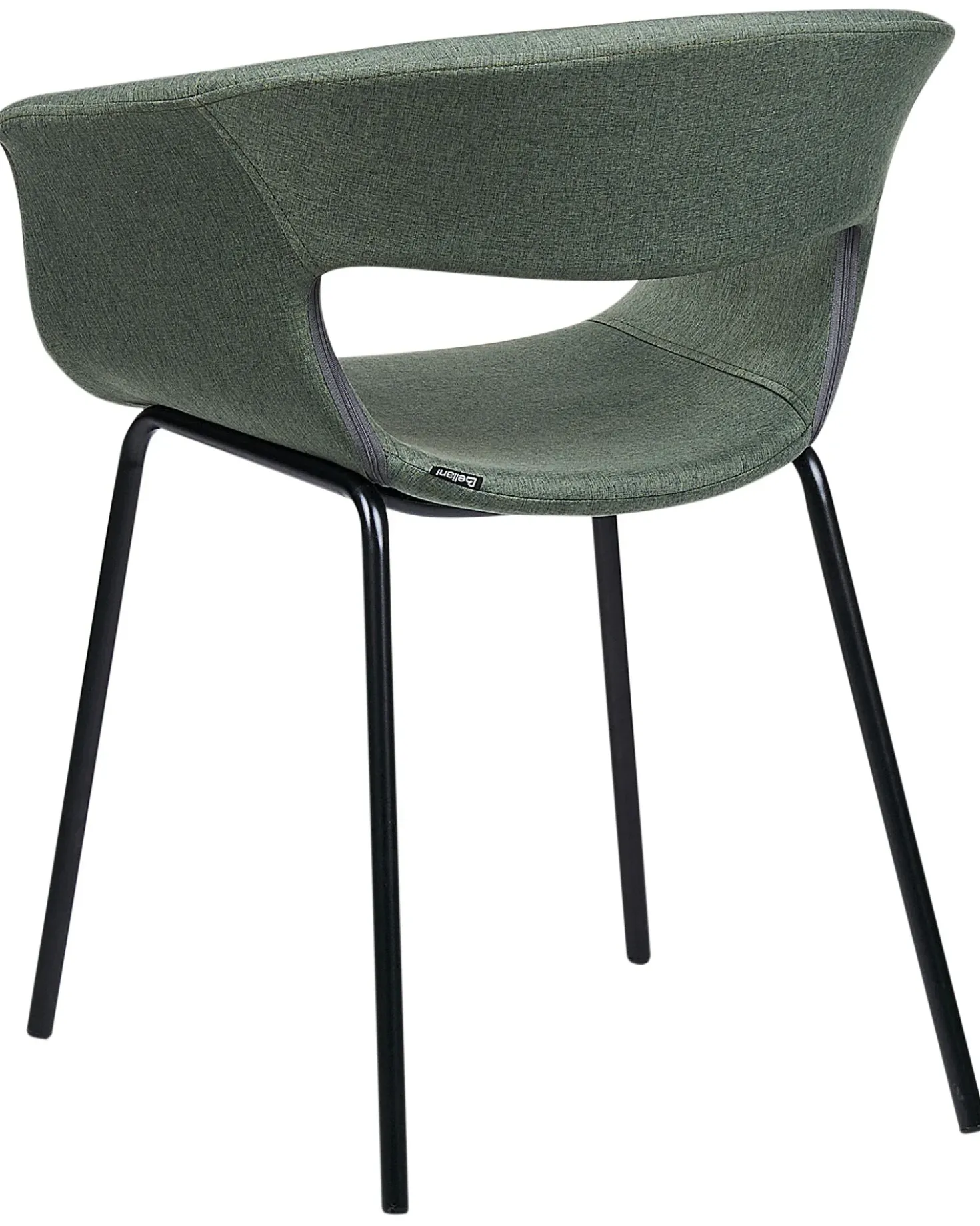 Set di 2 sedie da pranzo ELMA Tessuto Verde scuro