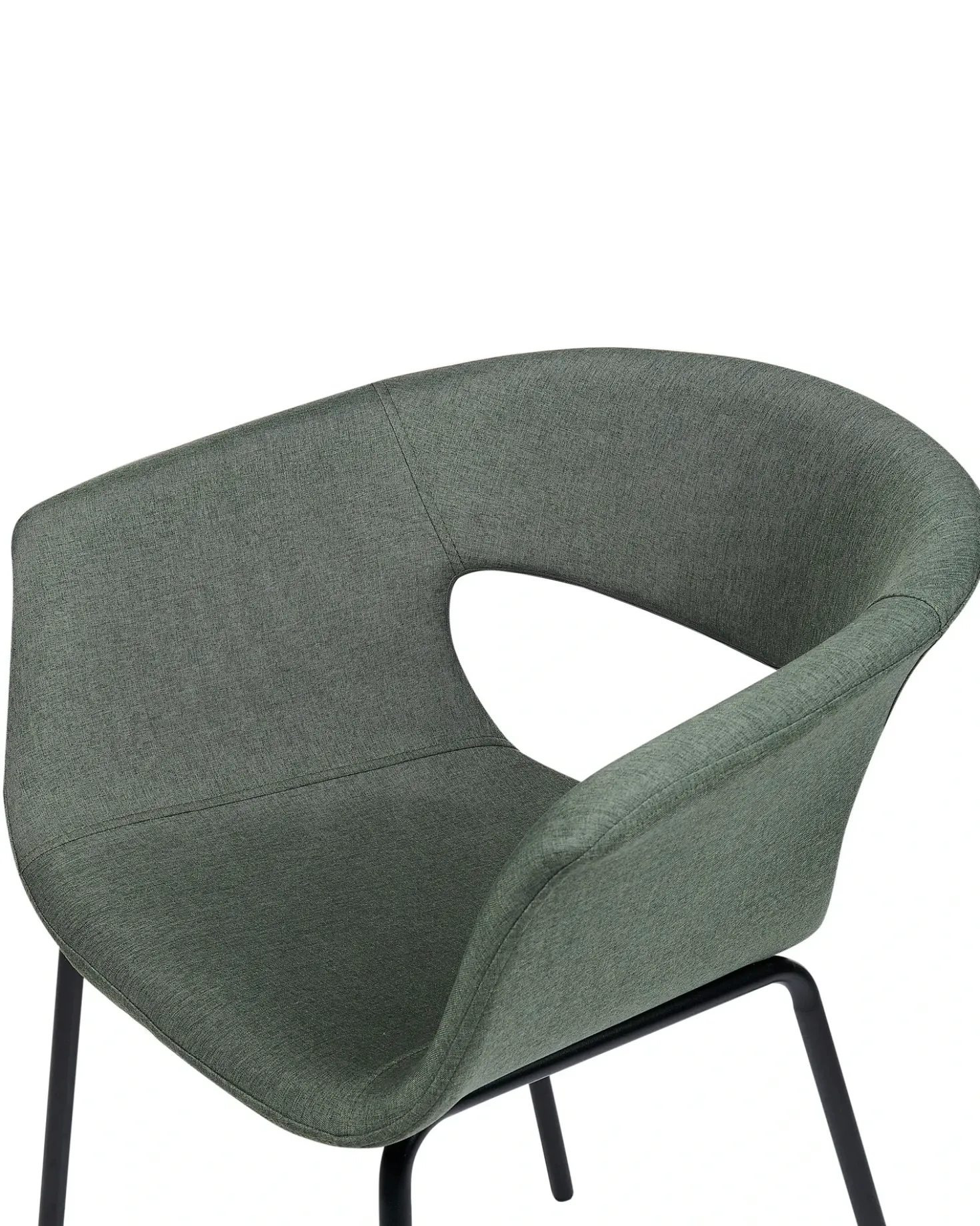Set di 2 sedie da pranzo ELMA Tessuto Verde scuro