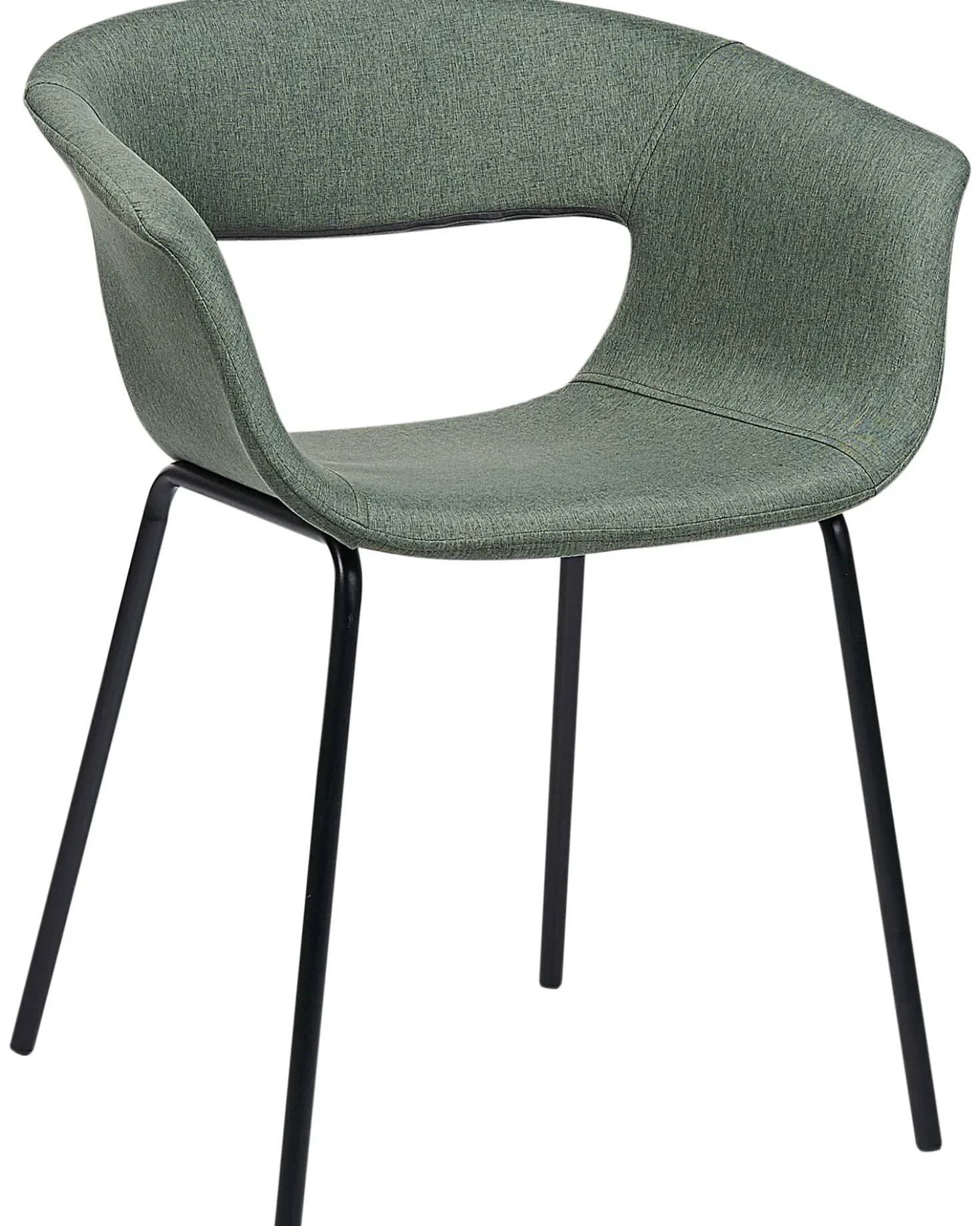 Set di 2 sedie da pranzo ELMA Tessuto Verde scuro