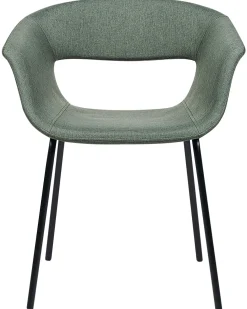 Set di 2 sedie da pranzo ELMA Tessuto Verde scuro
