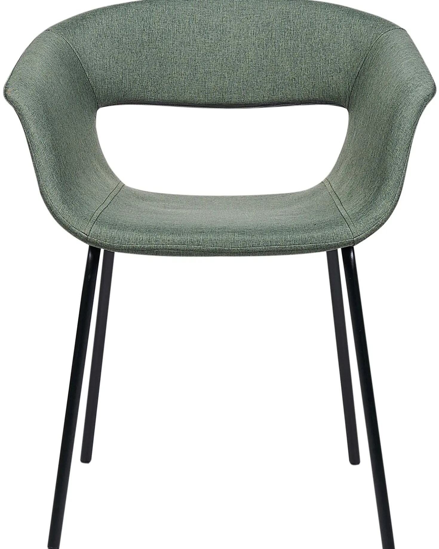 Set di 2 sedie da pranzo ELMA Tessuto Verde scuro