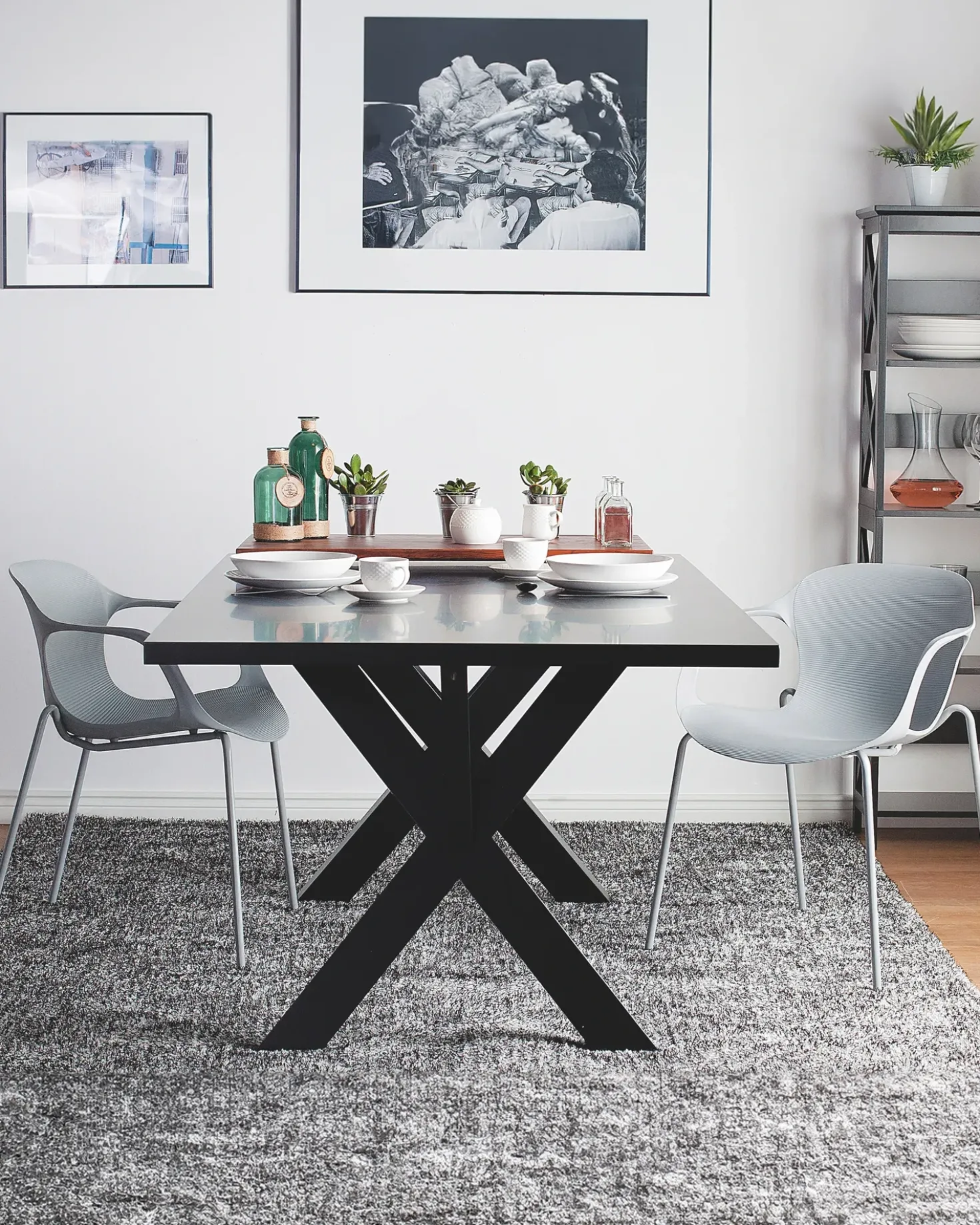 Set di 2 sedie da pranzo ELBERT Grigio chiaro