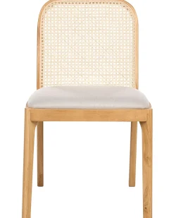 Set di 2 sedie da pranzo EDINA Tessuto Marrone chiaro/Beige