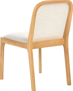 Set di 2 sedie da pranzo EDINA Tessuto Marrone chiaro/Beige