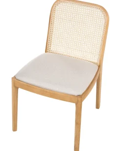 Set di 2 sedie da pranzo EDINA Tessuto Marrone chiaro/Beige
