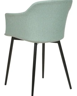 Set di 2 sedie da pranzo ELIM Tessuto Verde menta
