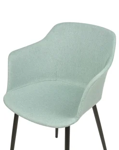Set di 2 sedie da pranzo ELIM Tessuto Verde menta