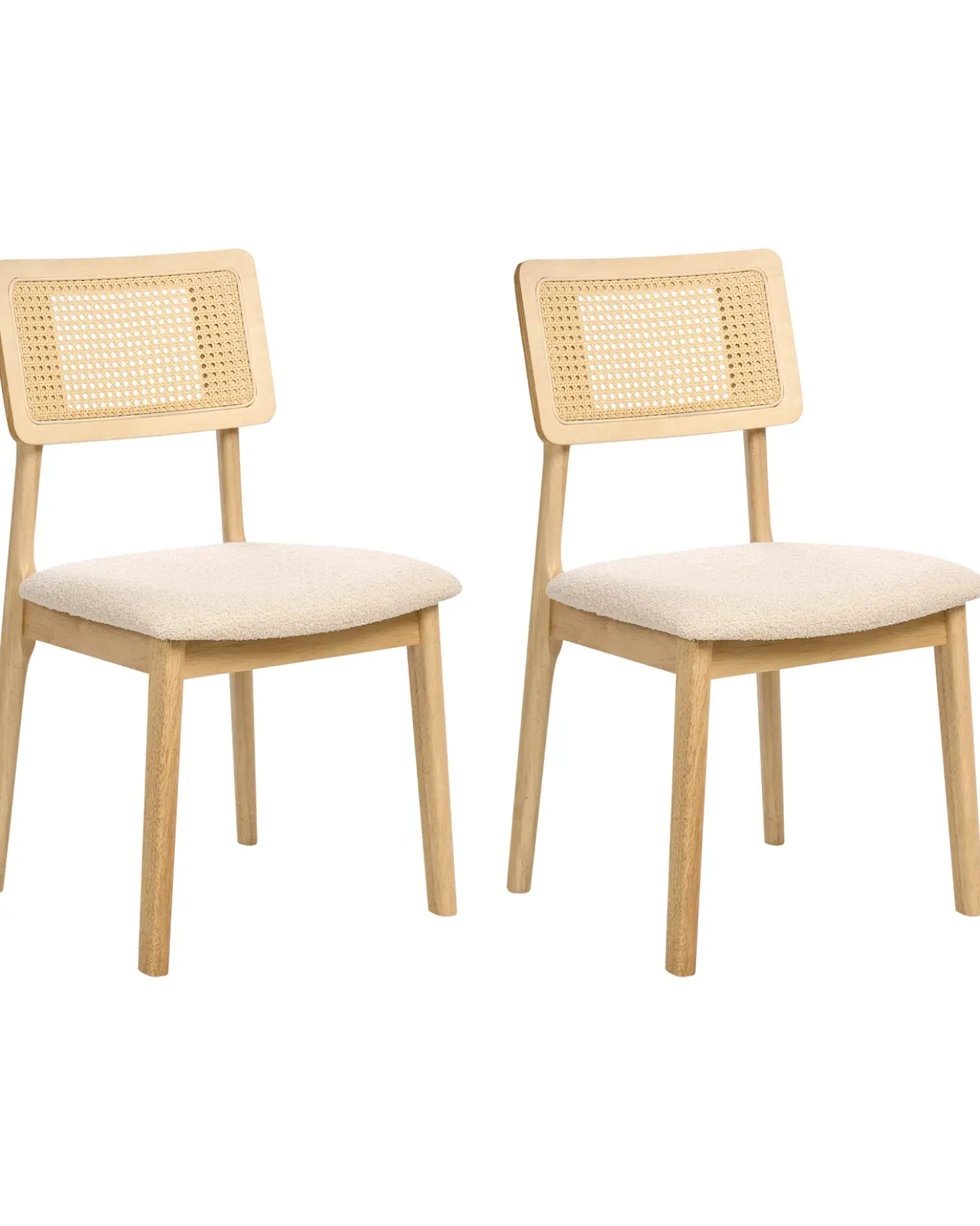 Set di 2 sedie da pranzo EMBAR Legno Marrone chiaro