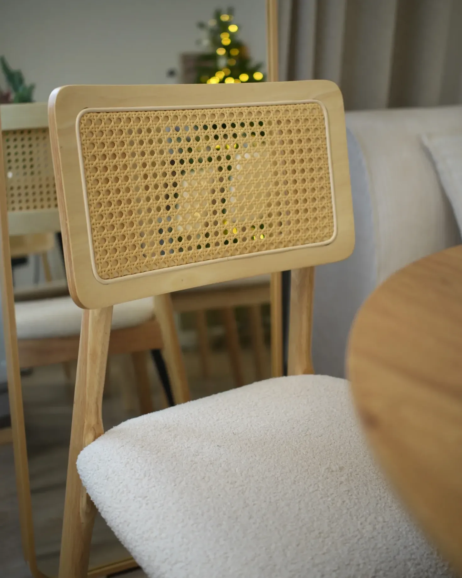Set di 2 sedie da pranzo EMBAR Legno Marrone chiaro