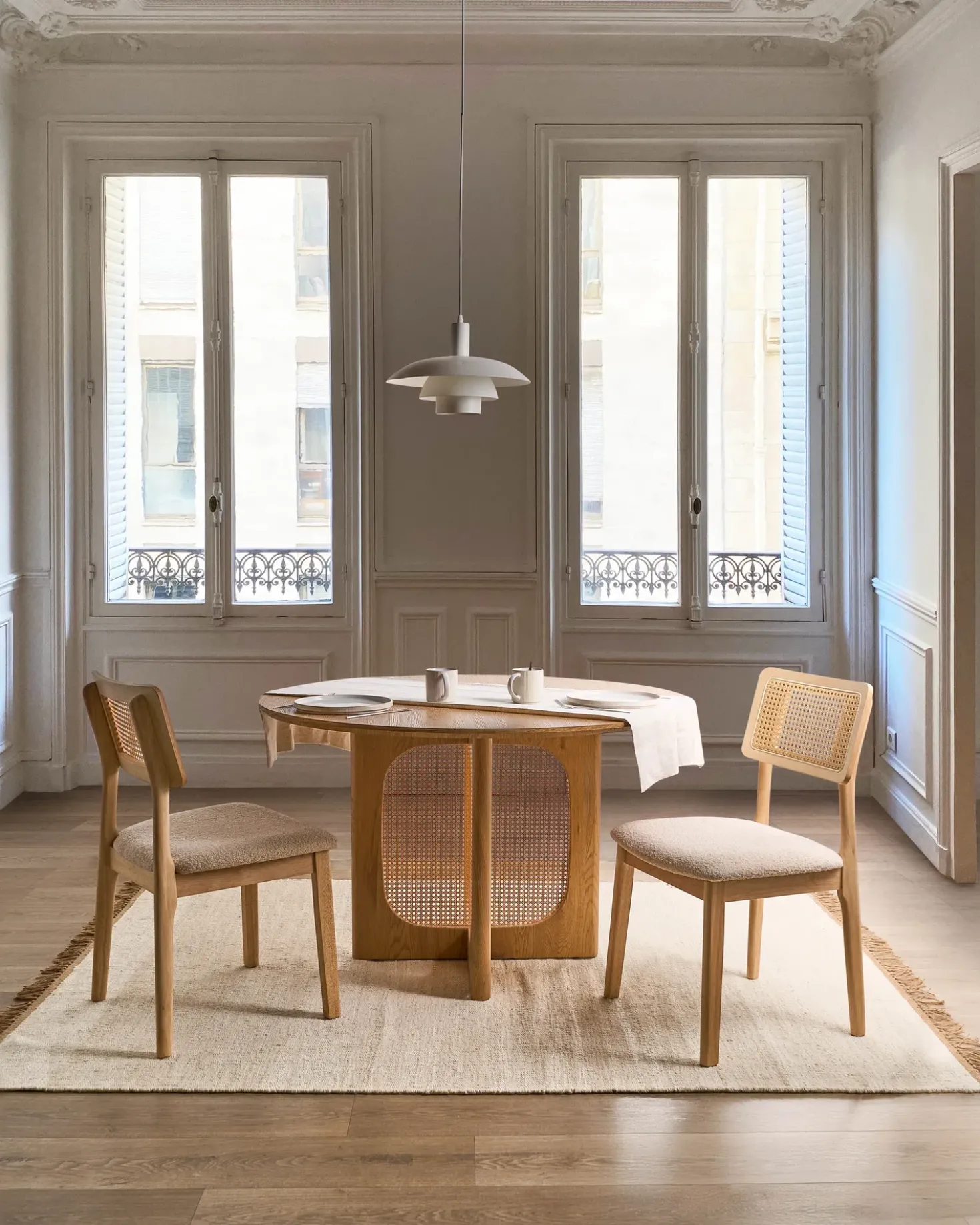 Set di 2 sedie da pranzo EMBAR Legno Marrone chiaro