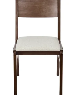 Set di 2 sedie da pranzo ENOLA Legno Marrone/Beige chiaro