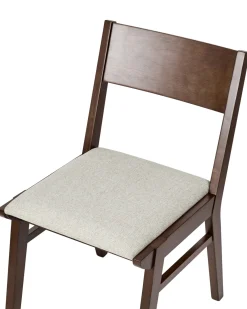 Set di 2 sedie da pranzo ENOLA Legno Marrone/Beige chiaro