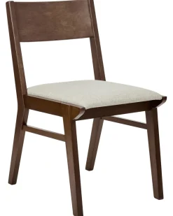 Set di 2 sedie da pranzo ENOLA Legno Marrone/Beige chiaro