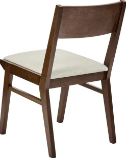 Set di 2 sedie da pranzo ENOLA Legno Marrone/Beige chiaro