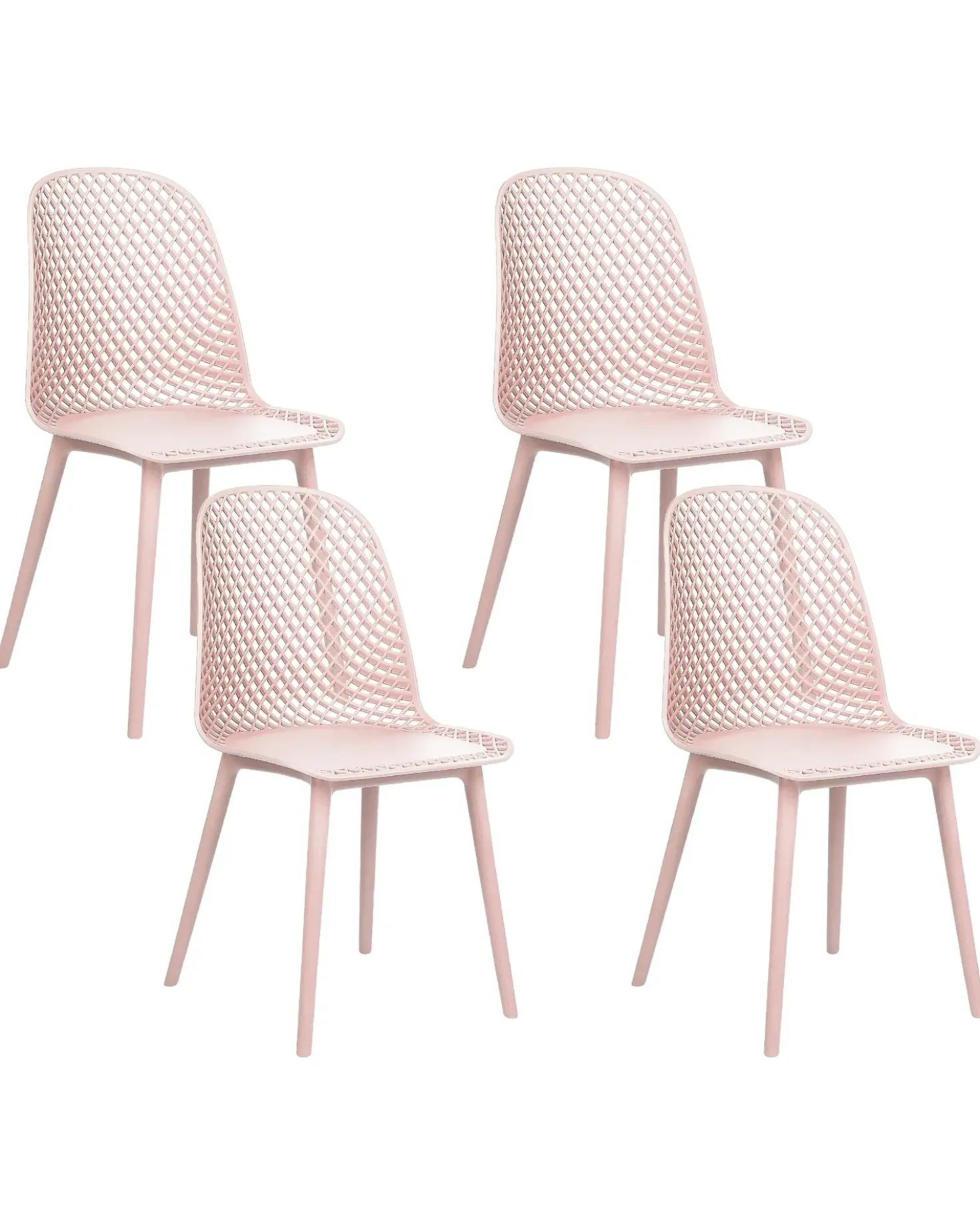 Set di 4 sedie da pranzo EMORY Rosa pastello
