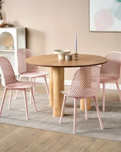 Set di 4 sedie da pranzo EMORY Rosa pastello