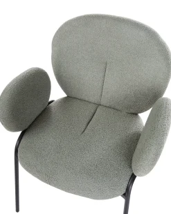 Set di 2 sedie da pranzo ELY Bouclé Verde chiaro