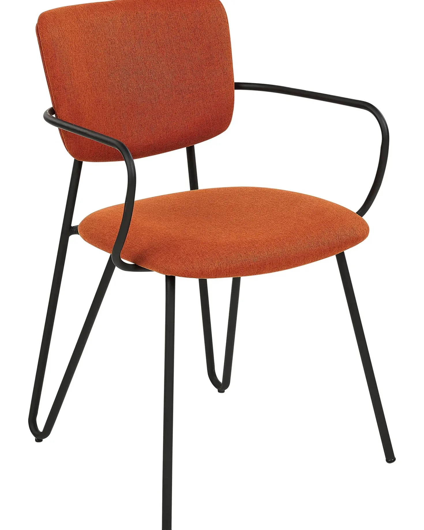 Set di 2 sedie da pranzo ELKO Tessuto Arancione