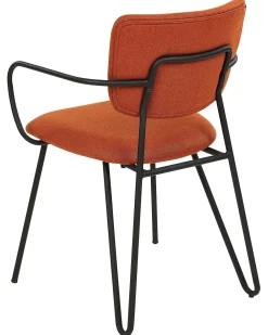 Set di 2 sedie da pranzo ELKO Tessuto Arancione