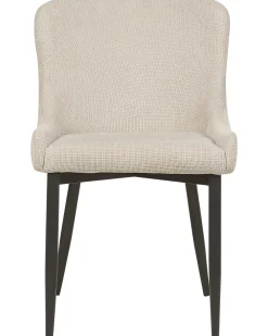 Set di 2 sedie da pranzo EVERLY Tessuto Beige chiaro
