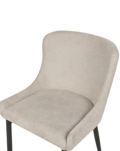 Set di 2 sedie da pranzo EVERLY Tessuto Beige chiaro
