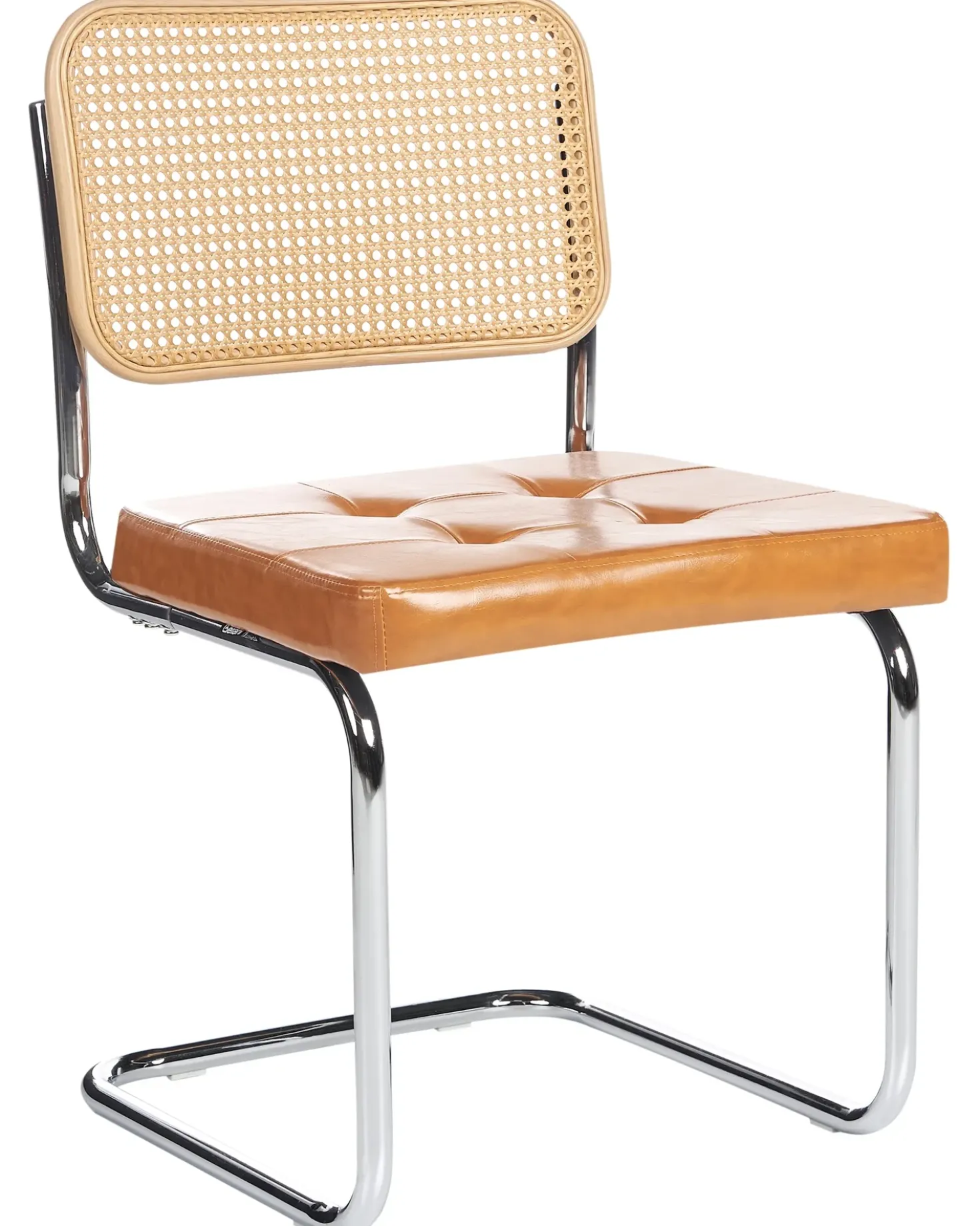 Set di 2 sedie da pranzo ETHETE Pelle sintetica Marrone dorato