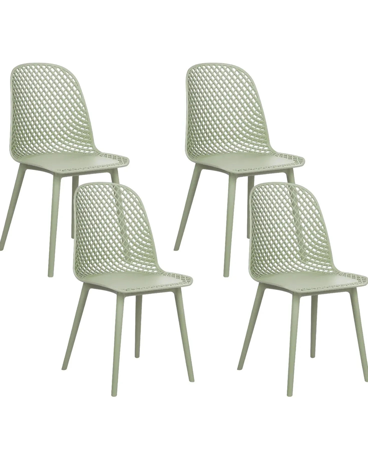 Set di 4 sedie da pranzo EMORY Verde chiaro