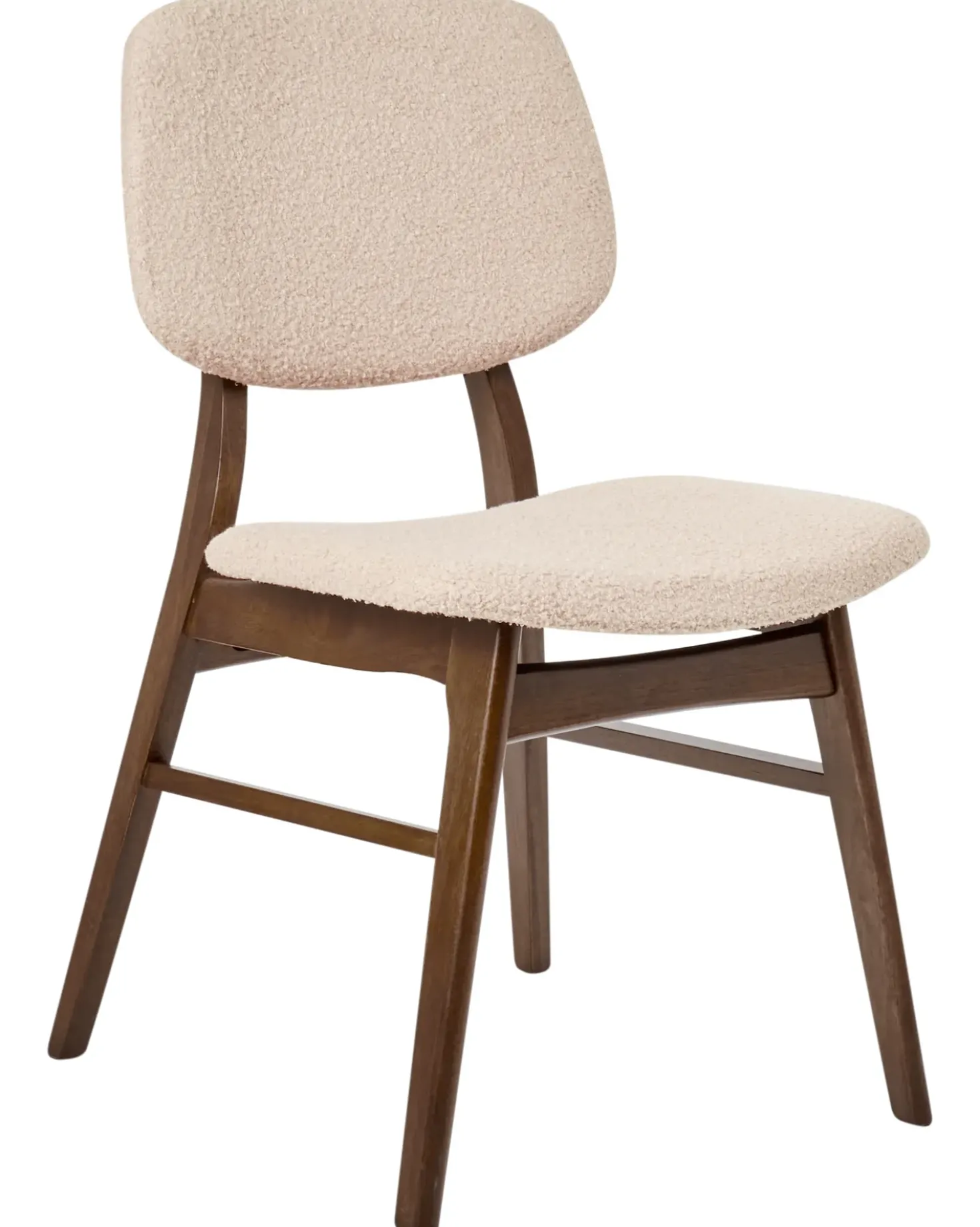 Set di 2 sedie da pranzo ELAINE Bouclé Marrone scuro/Beige