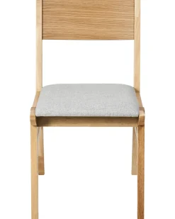 Set di 2 sedie da pranzo ENOLA Legno Marrone chiaro/Grigio chiaro