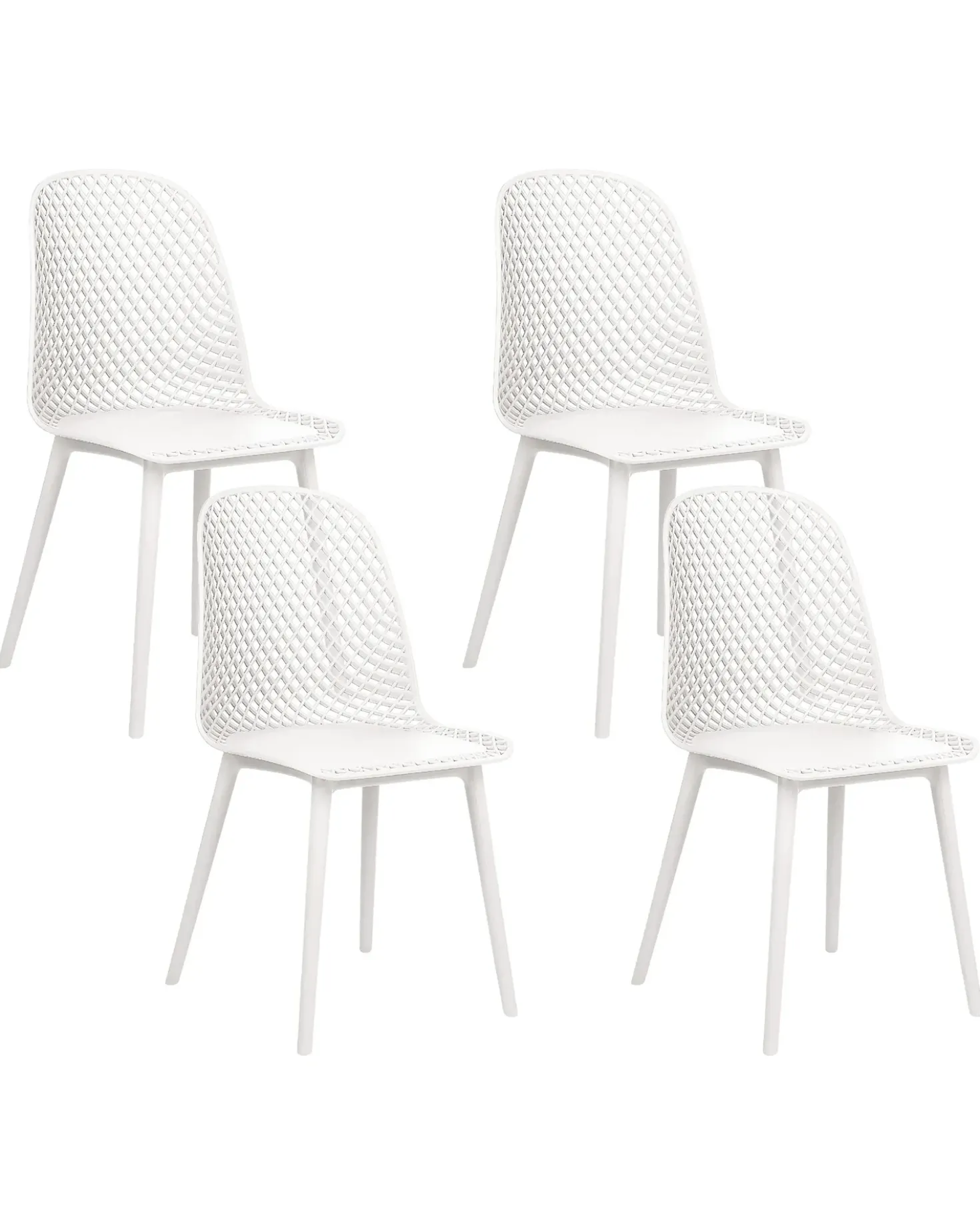 Set di 4 sedie da pranzo EMORY Bianco