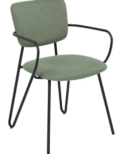 Set di 2 sedie da pranzo ELKO Tessuto Verde scuro