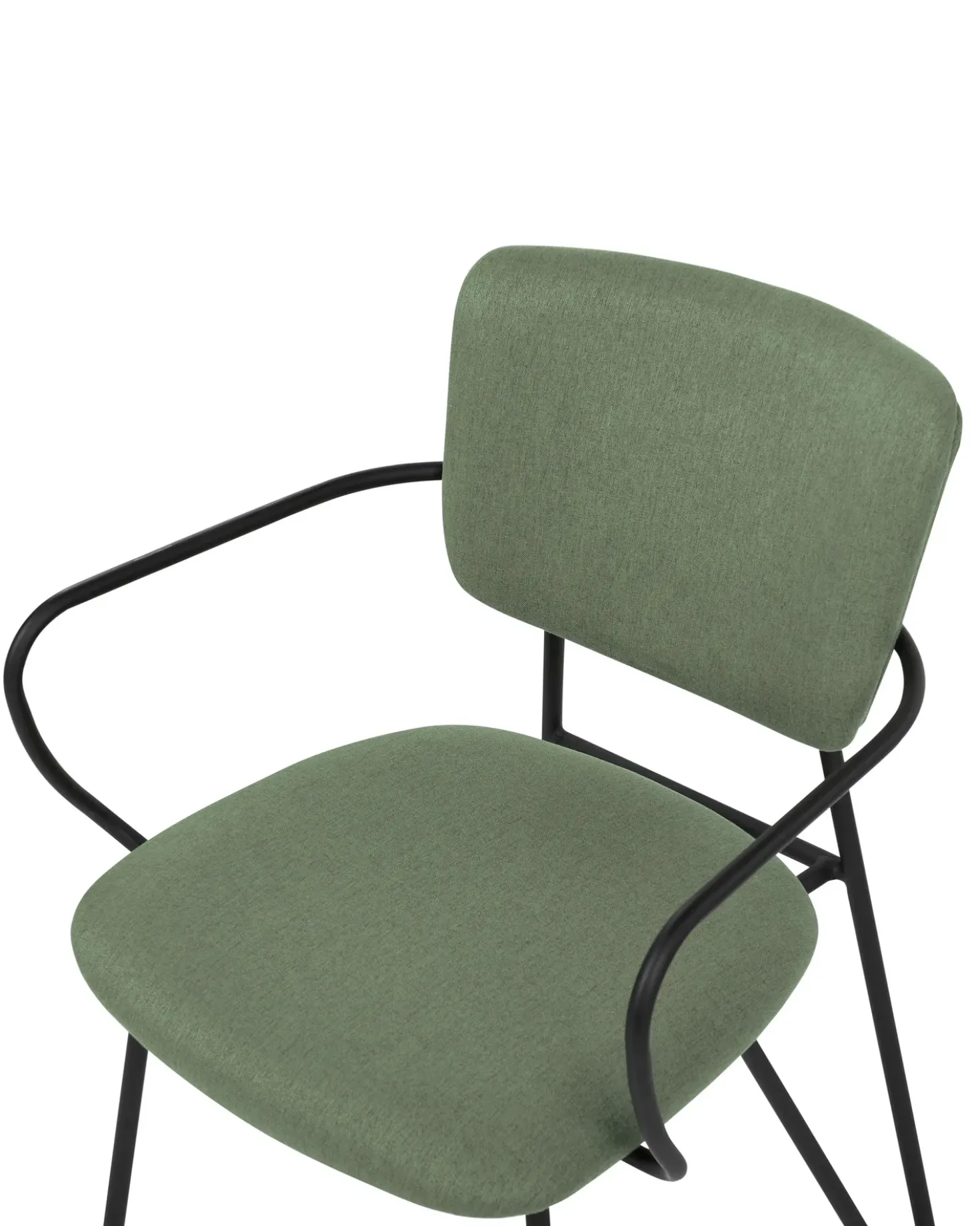 Set di 2 sedie da pranzo ELKO Tessuto Verde scuro
