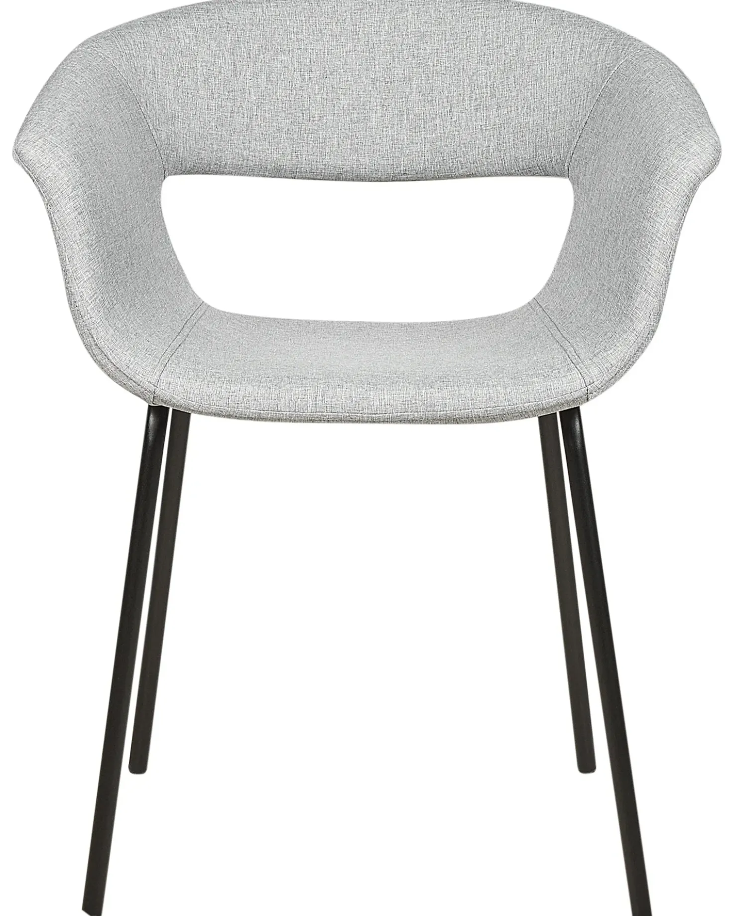 Set di 2 sedie da pranzo ELMA Tessuto Grigio chiaro