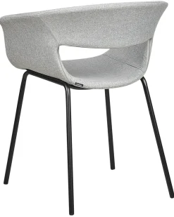 Set di 2 sedie da pranzo ELMA Tessuto Grigio chiaro